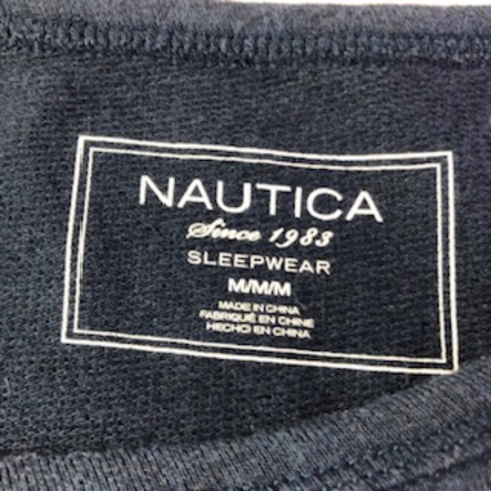 NWOT Nautica Sleepwear/Sweatshirt Navy & White Women's Top Size M - Picture 5 of 7